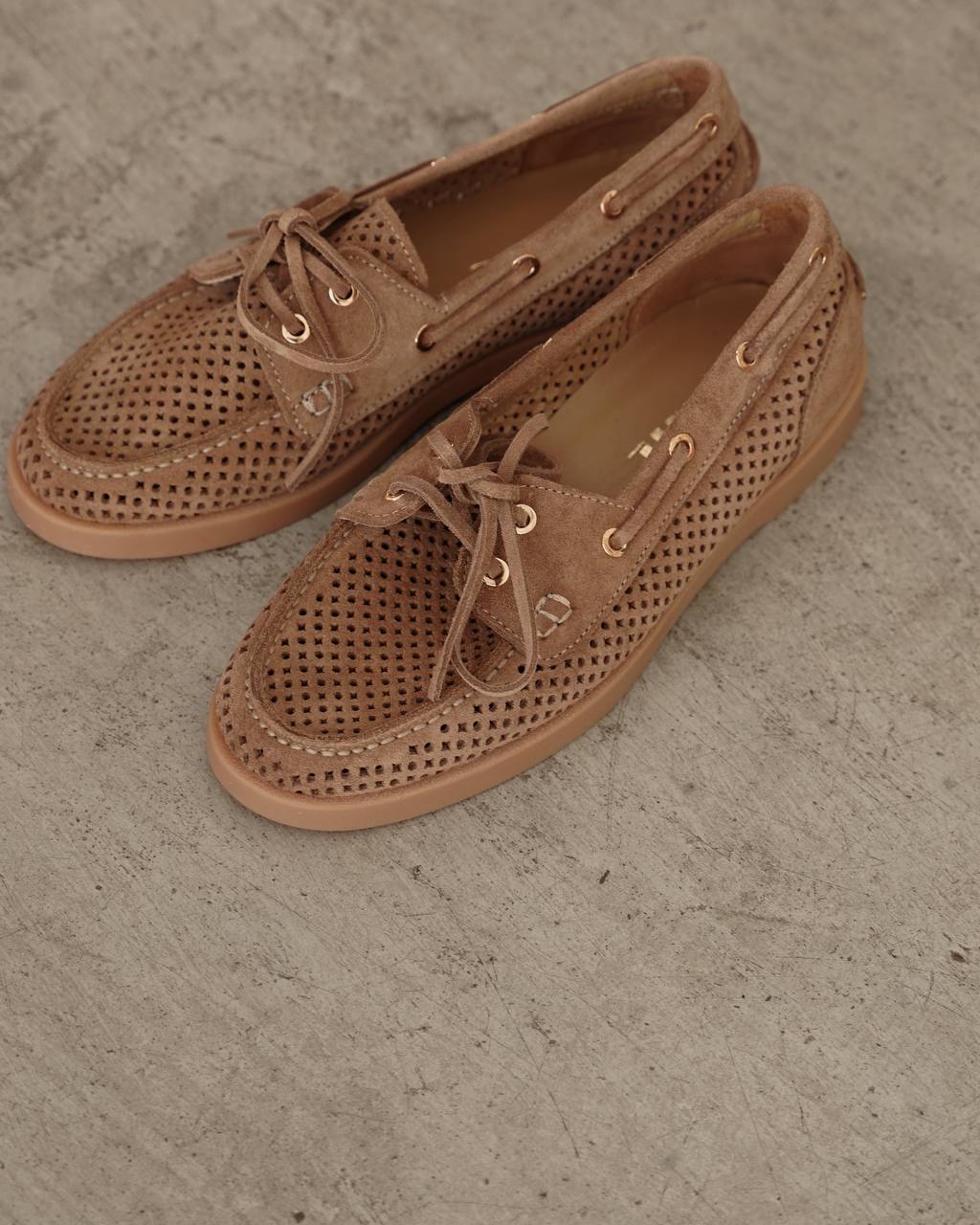 Sahara Breeze Perforated Suede Loafers
