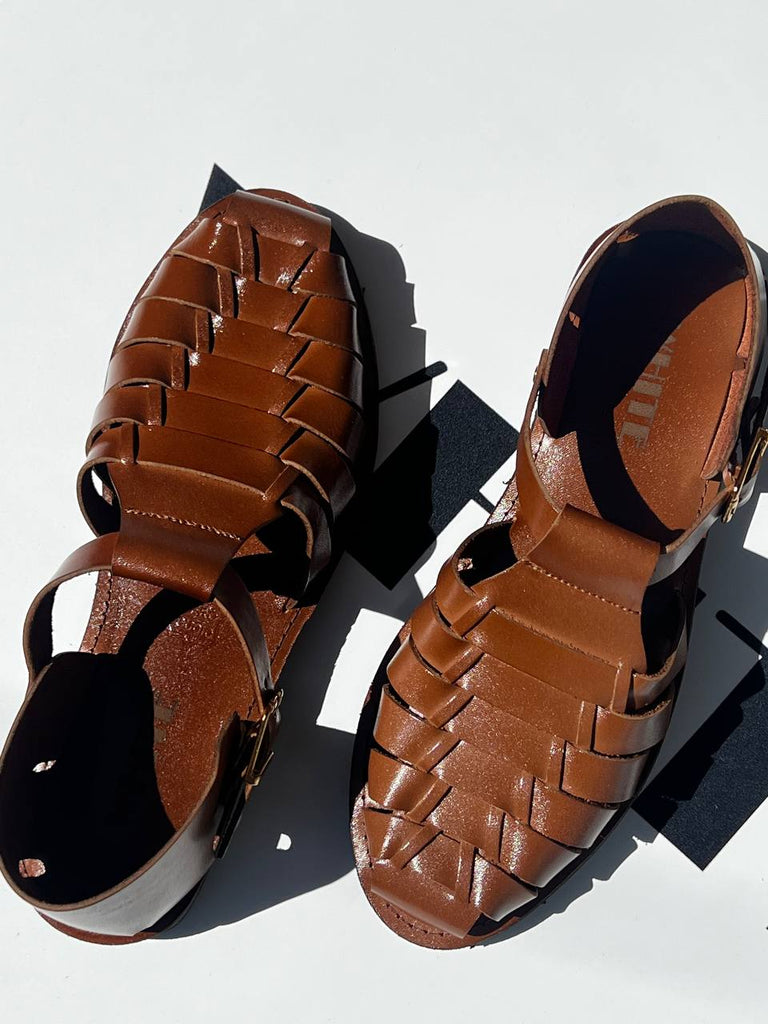 Athena brown sandals - White Store Armenia