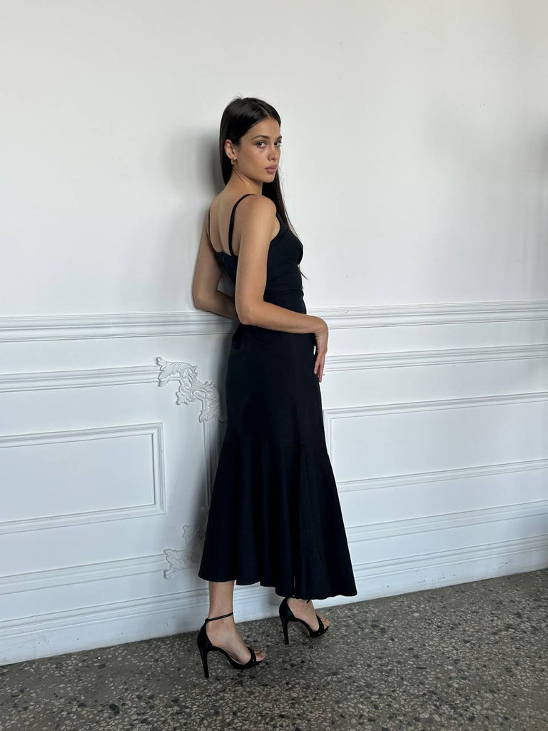 Black maxi dress with split - White Store Armenia