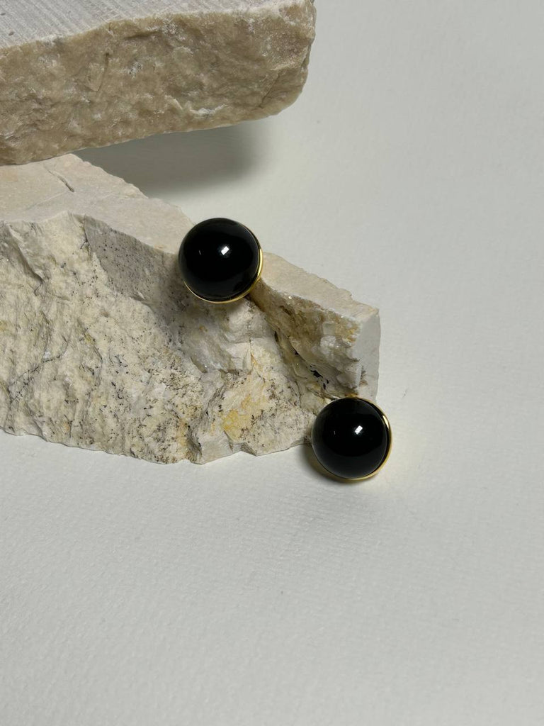Black sphere earrings - White Store Armenia