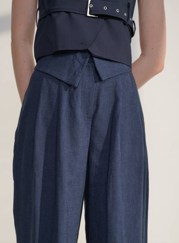 Collar belted trousers - White Store Armenia
