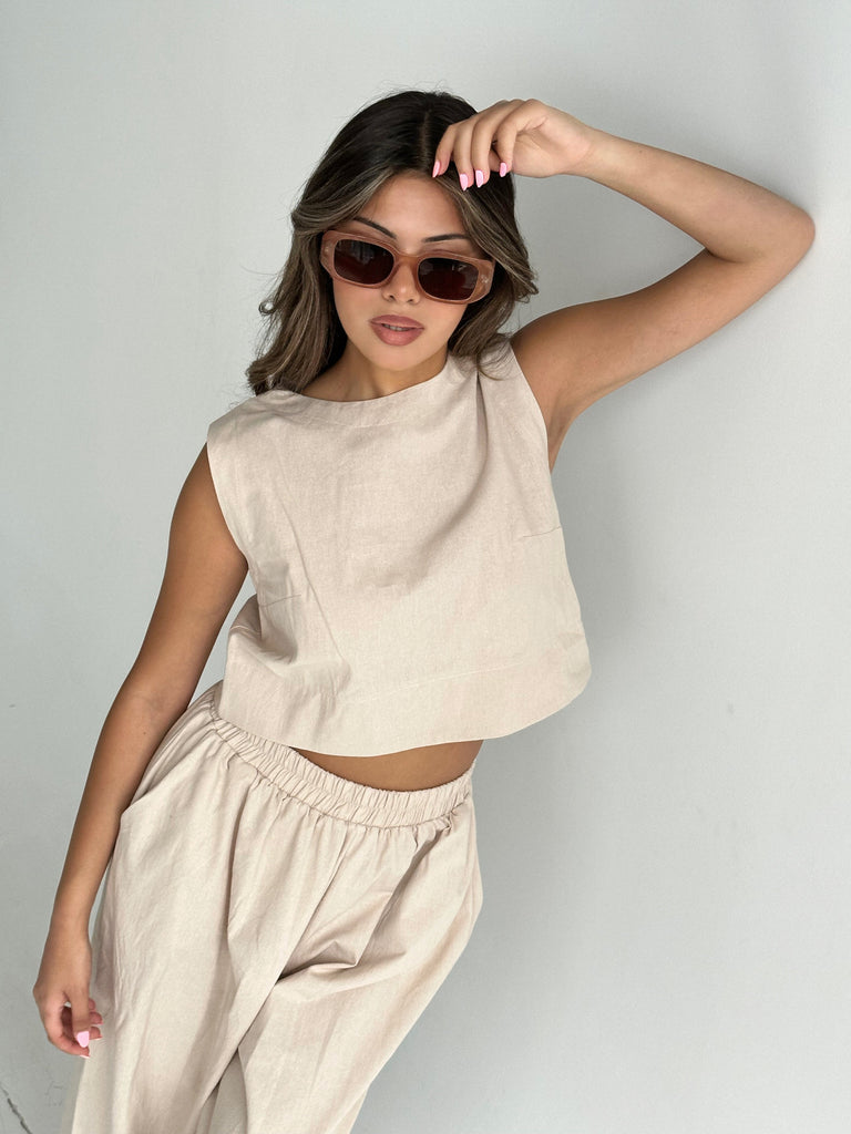 Cropped cotton top - White Store Armenia