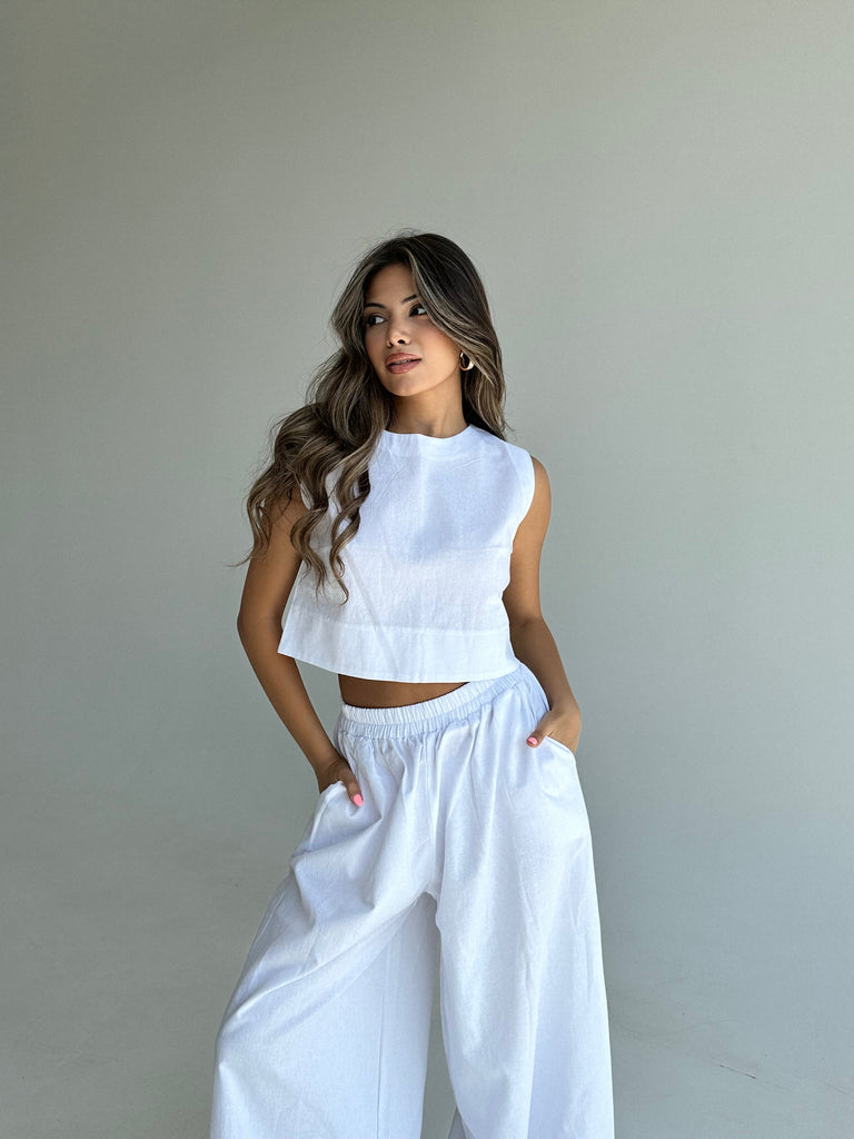 Cropped cotton top - White Store Armenia