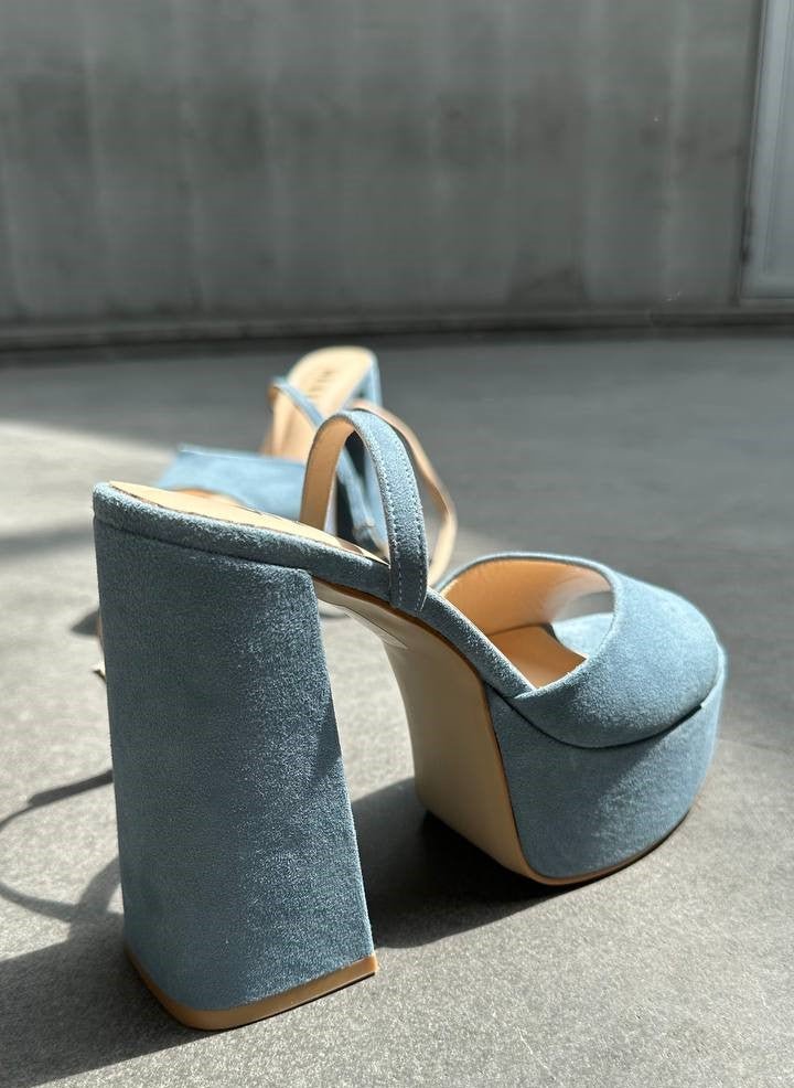 Denim platform heels - White Store Armenia