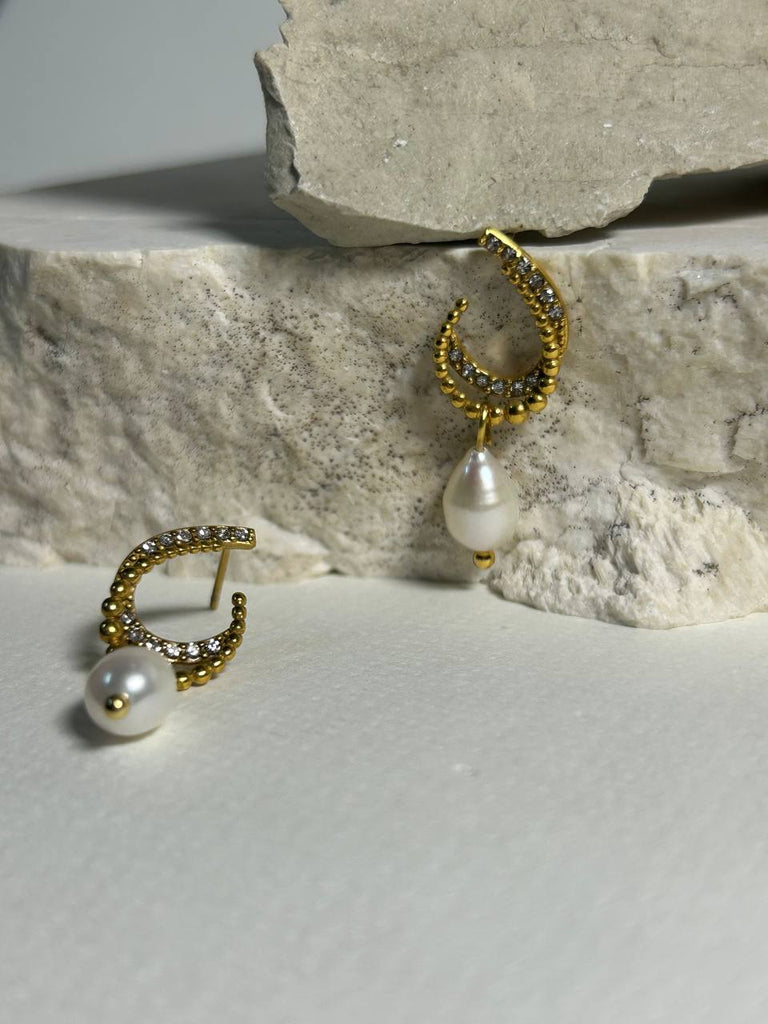Double line earrings - White Store Armenia