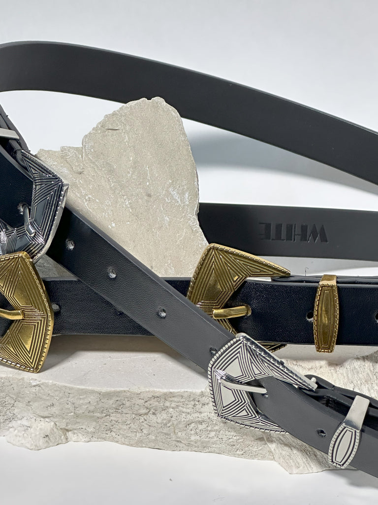 Engraved buckle belt - White Store Armenia