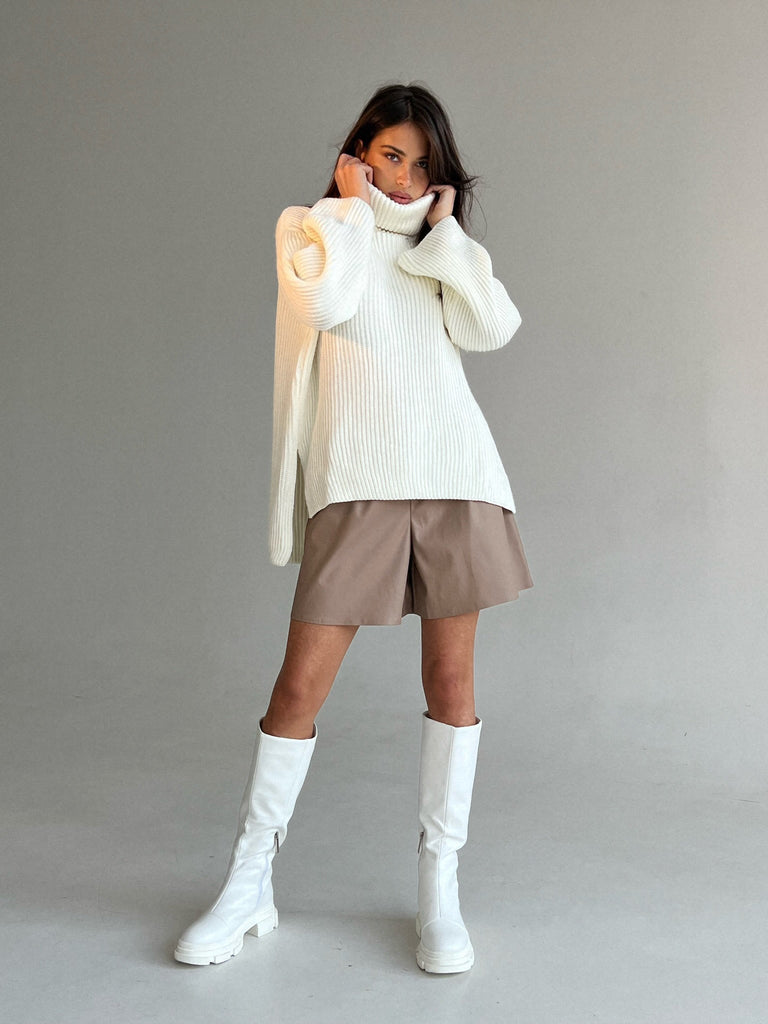 Faux leather shorts - White Store Armenia