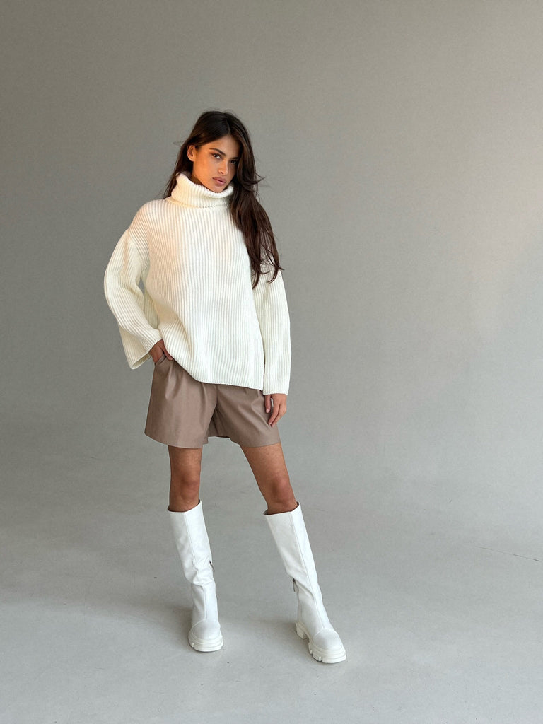 Faux leather shorts - White Store Armenia