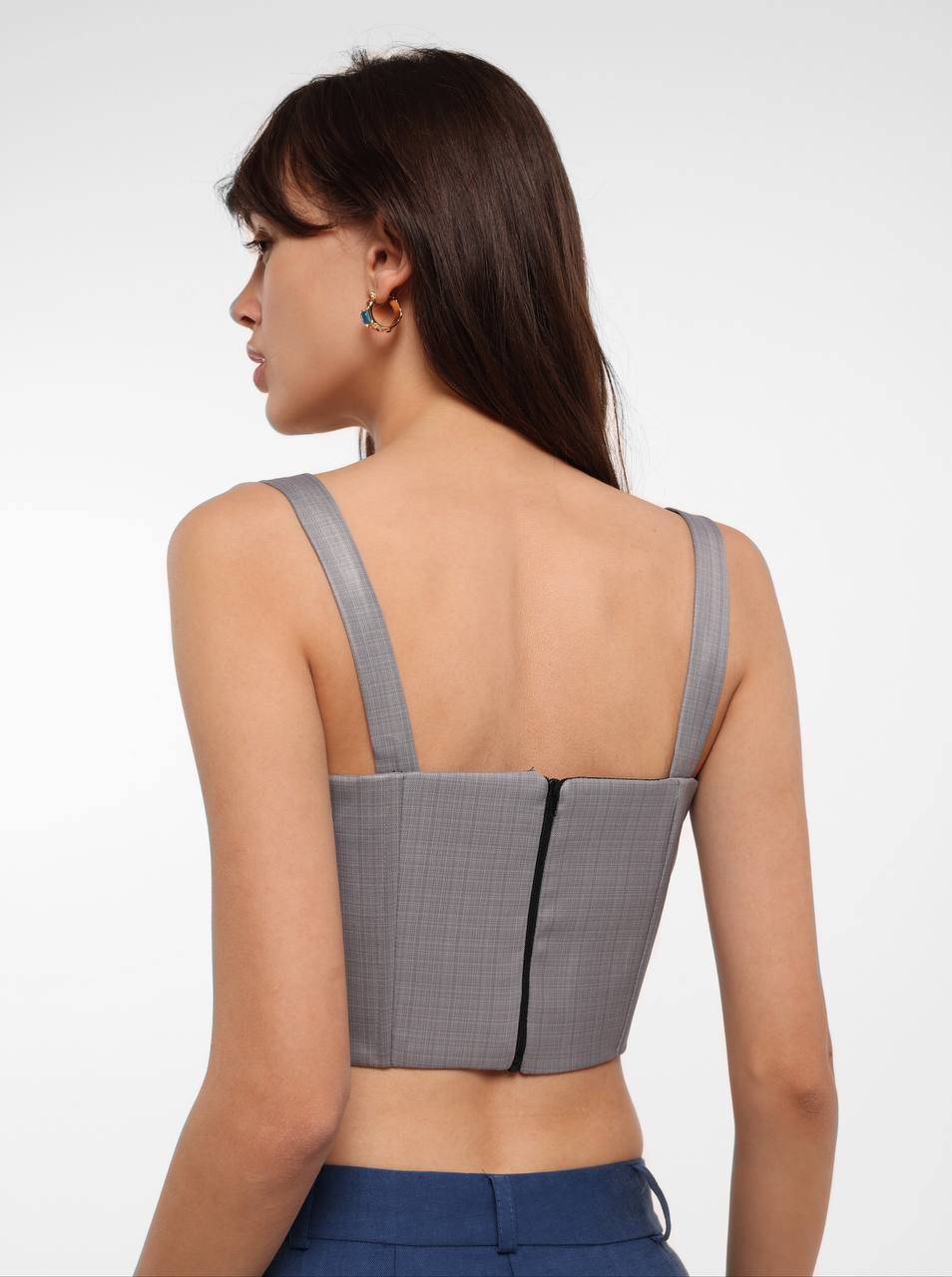 Grey striped corset - White Store Armenia