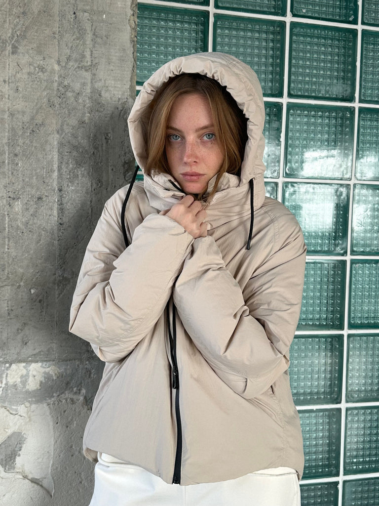 Hooded puffer jacket - White Store Armenia
