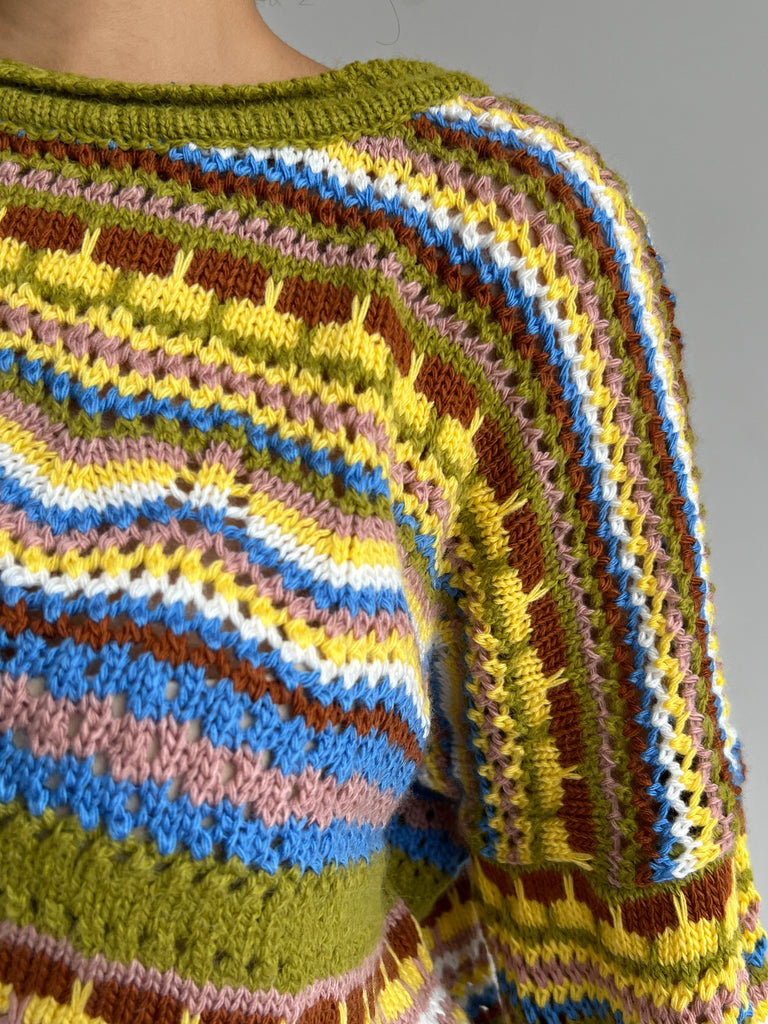 Colorful knit sweater