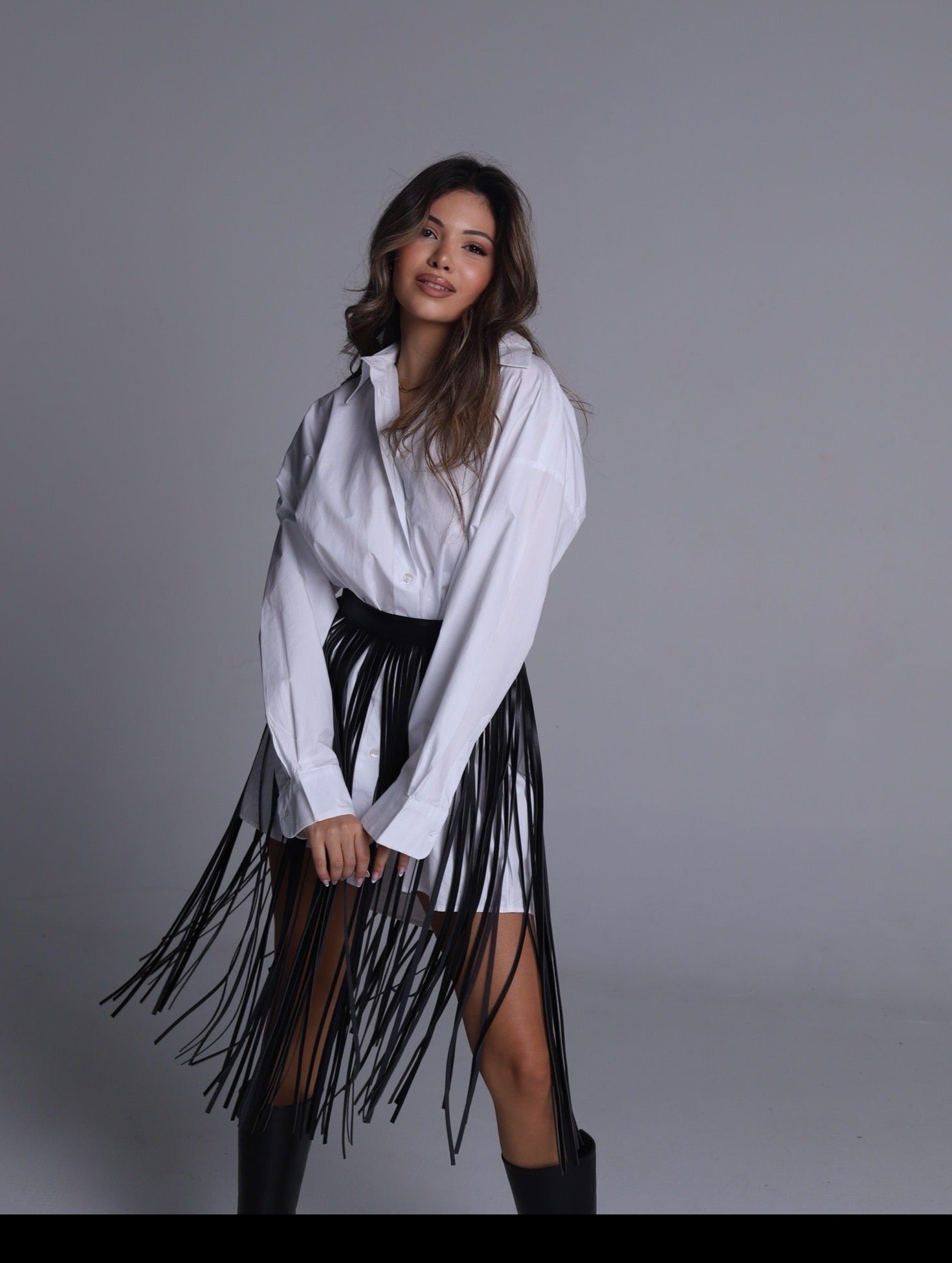 Leather belt-skirt - White Store Armenia