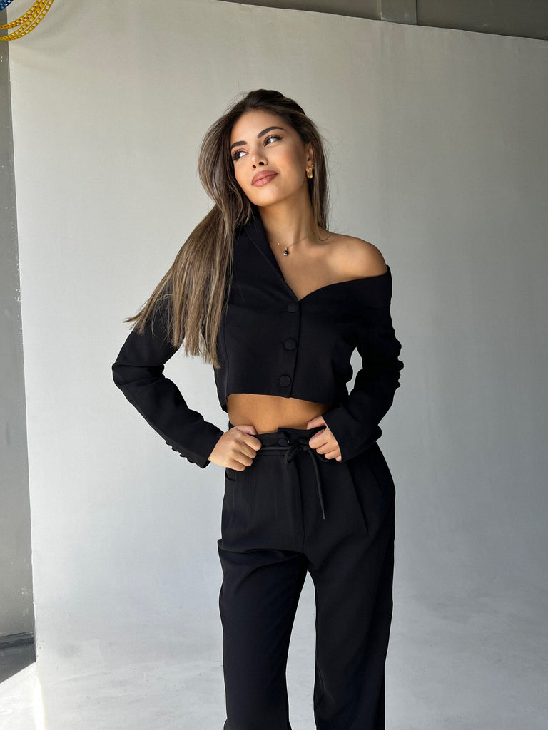 One shoulder blazer - White Store Armenia