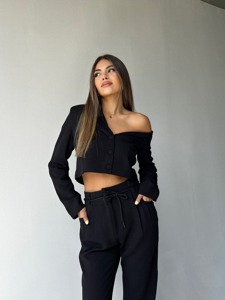 One shoulder blazer - White Store Armenia