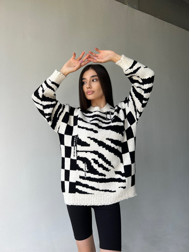 Oversize knit sweater - White Store Armenia