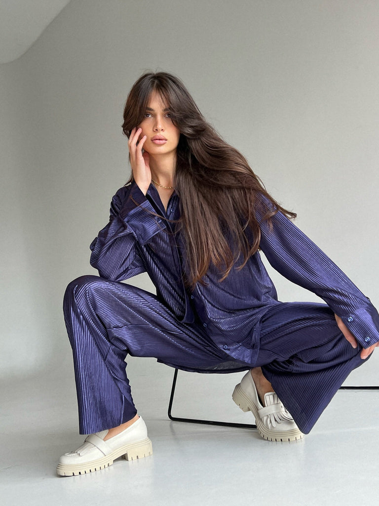 Pleated silk shirt - White Store Armenia