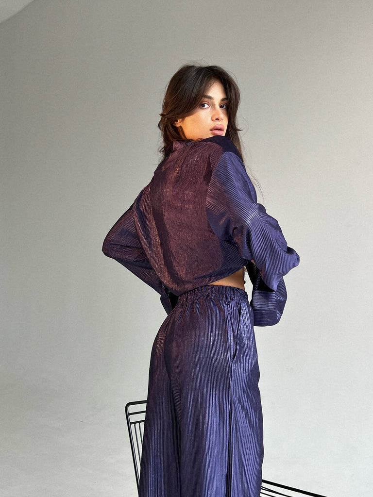 Pleated silk shirt - White Store Armenia