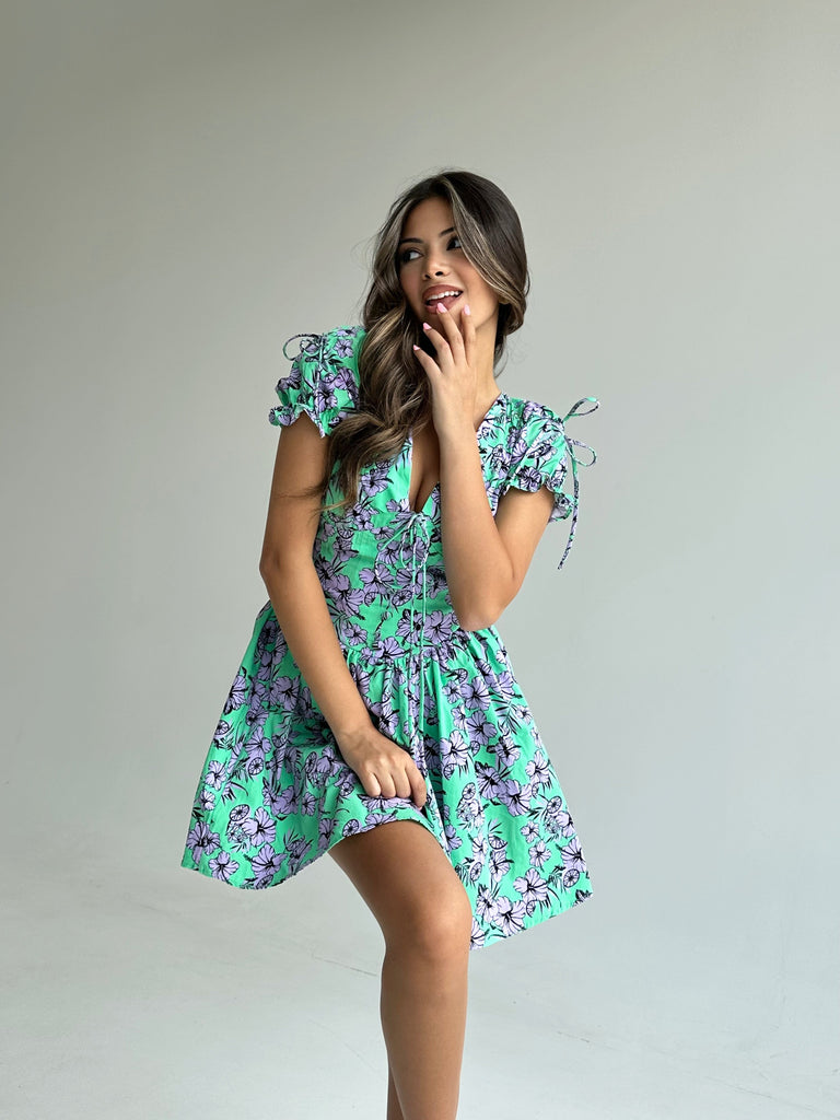 Printed short dress - White Store Armenia