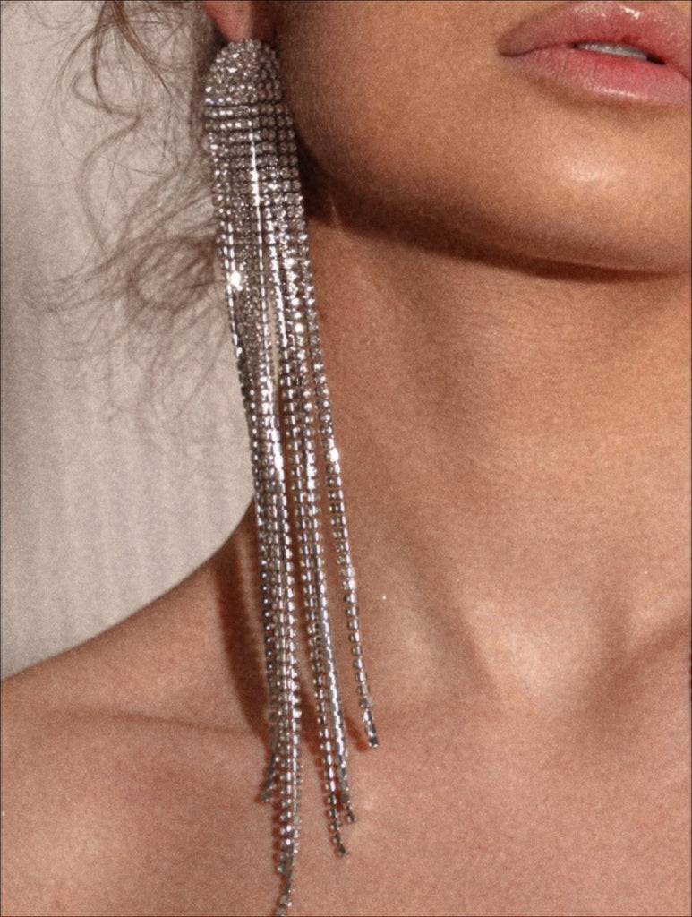 Silver waterfall earrings - White Store Armenia