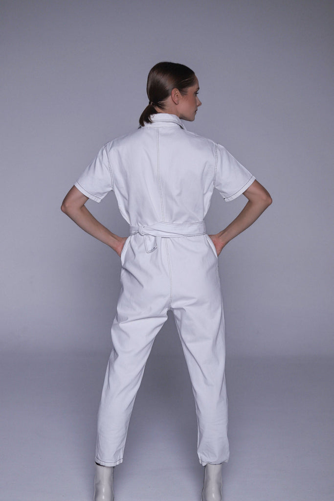 White denim jumpsuit - White Store Armenia