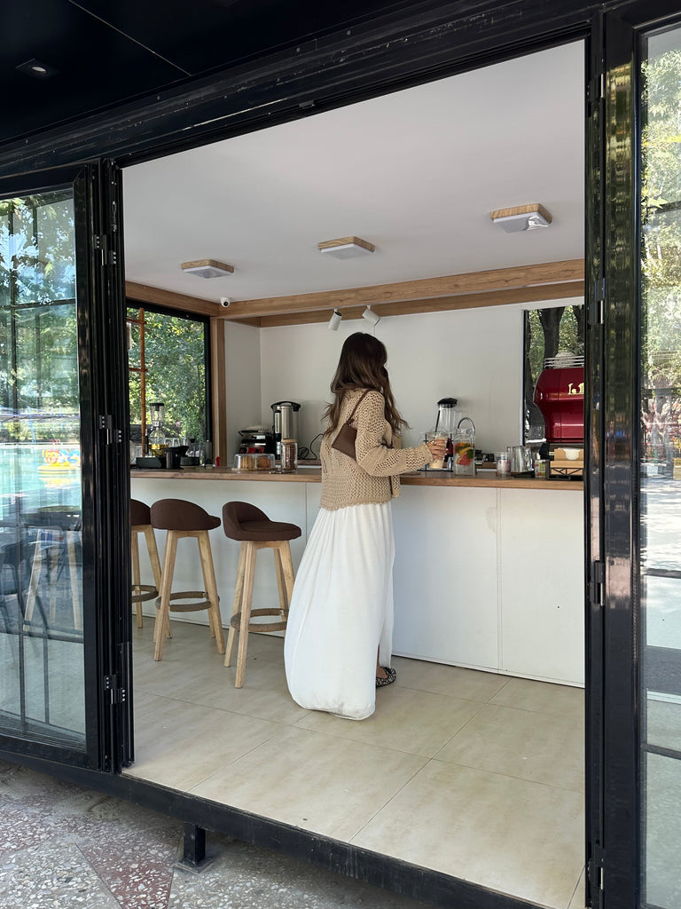 White skit with slit - White Store Armenia